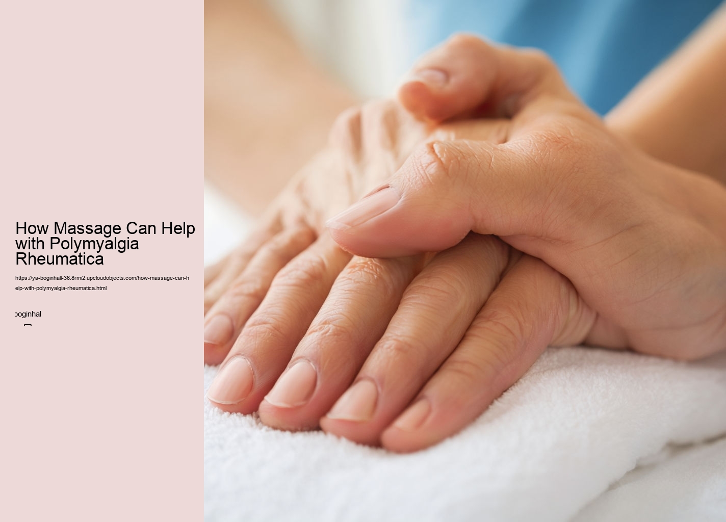 How Massage Can Help with Polymyalgia Rheumatica